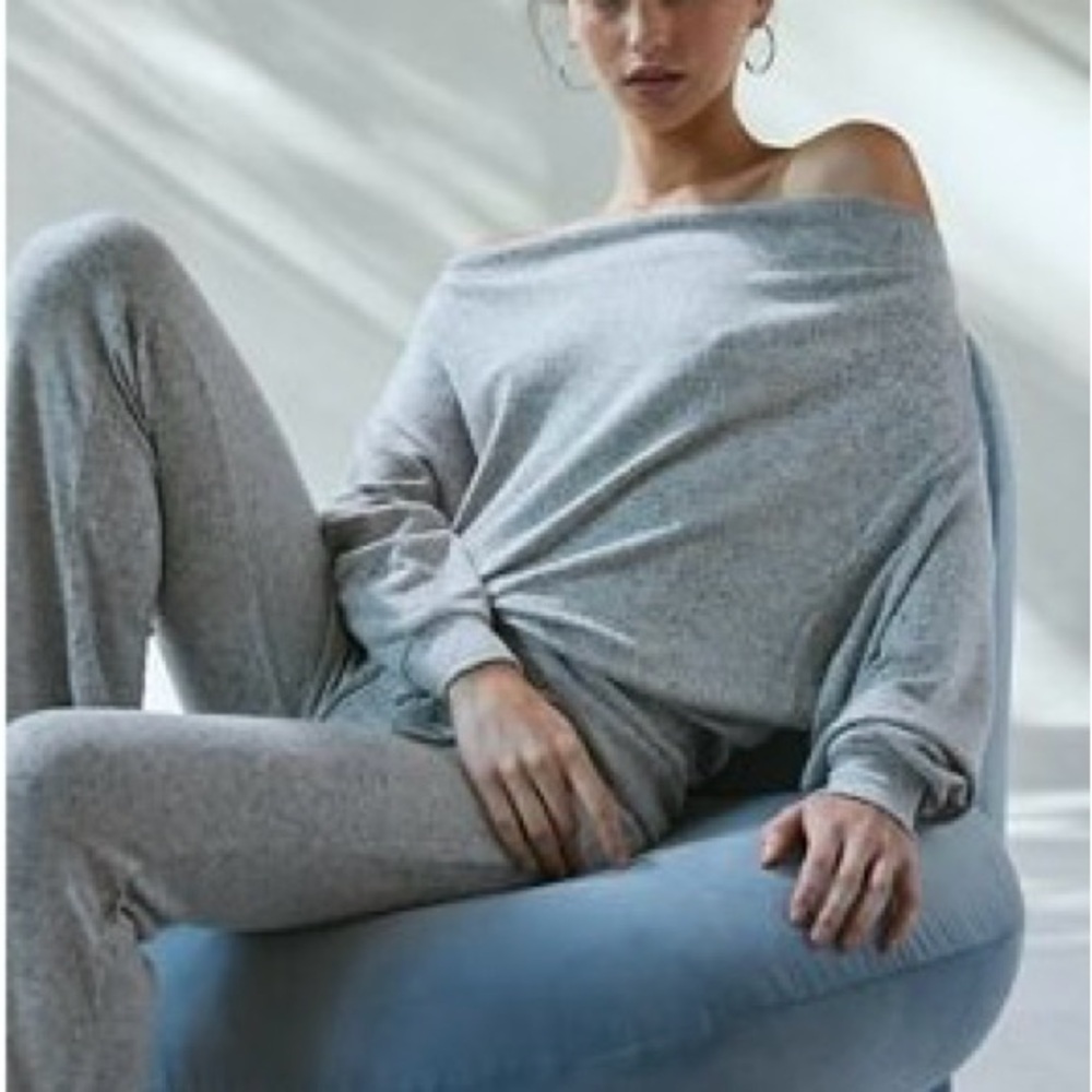 Urban outfitters Women's Off-Shoulder Gray Sweater